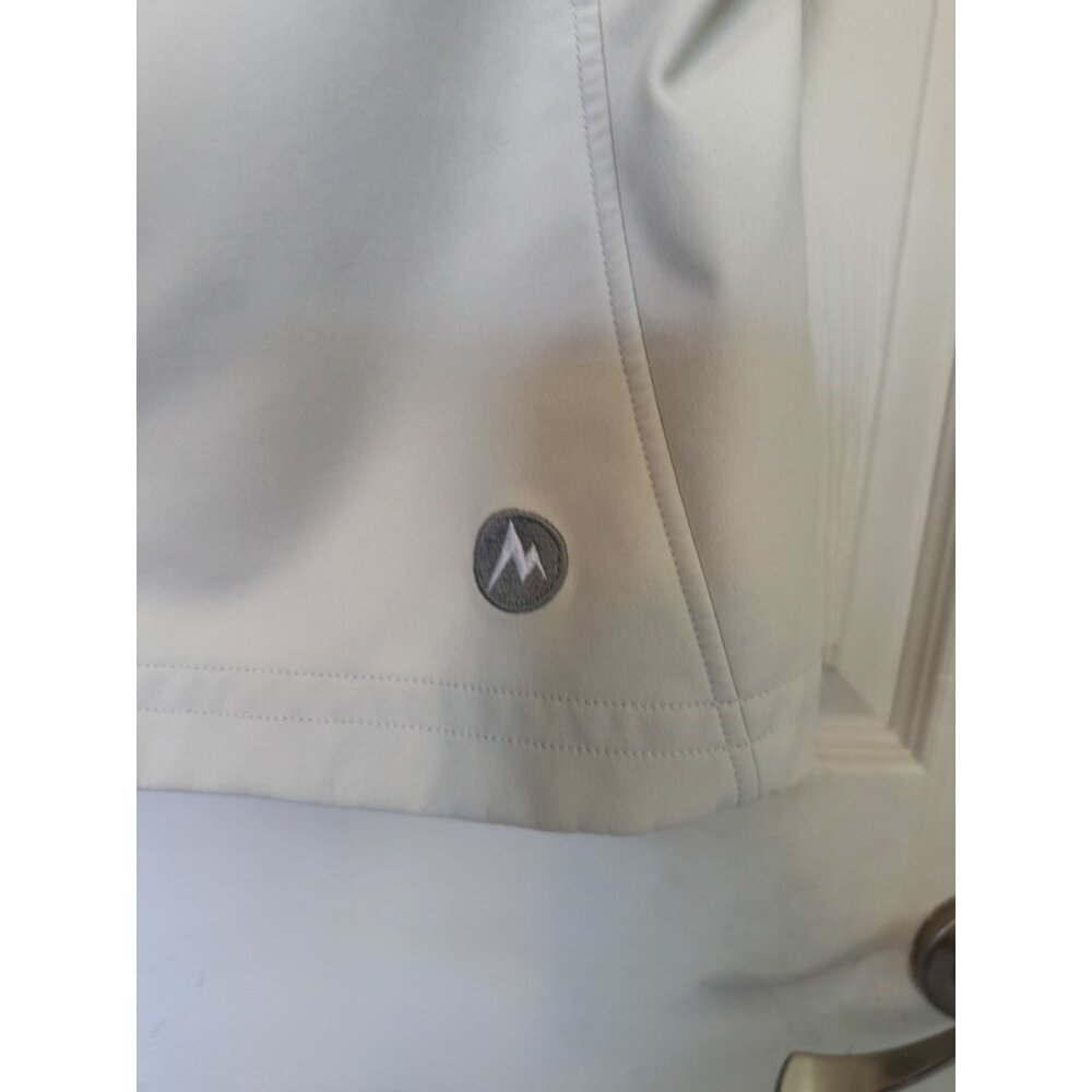 Marmot Hooded Softshell Full Zip Vest Fleece Interior Ivory Cream S vegan Outdoo - Picture 12 of 16